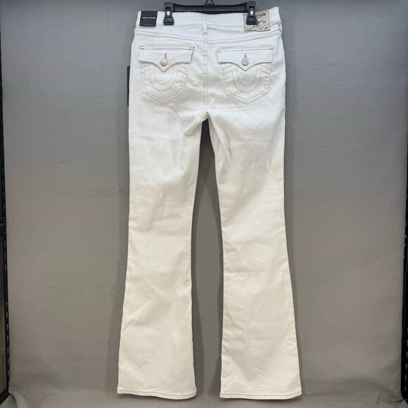 True Religion Jeans Women's 29 (8) Optic White Becca Mid Rise Bootcut Western - Picture 2 of 16